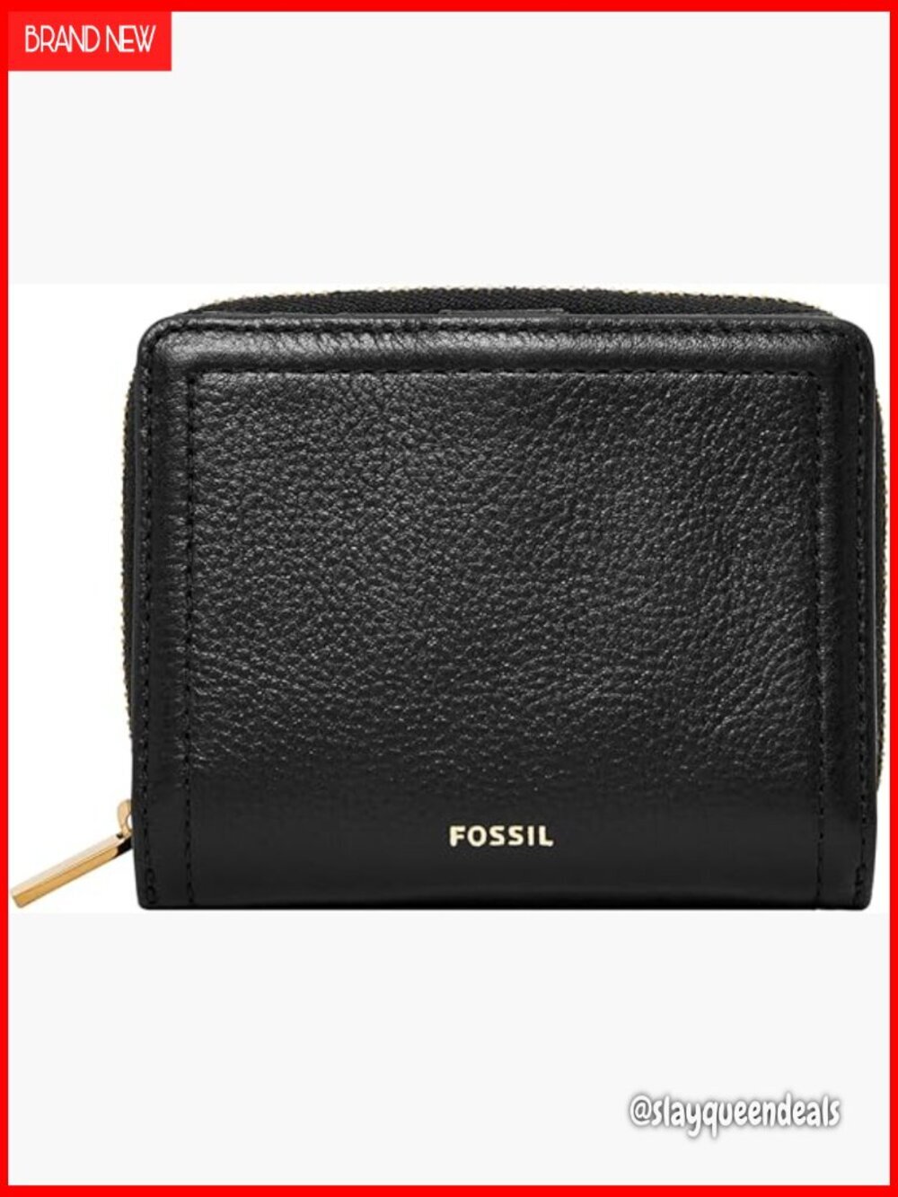 Genuine Leather Mini Bifold Wallet with RFID Protection and Zipper Compartment